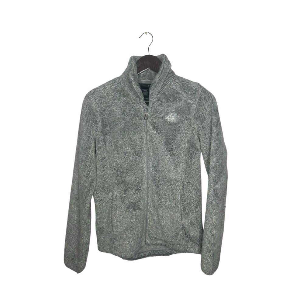 The‎ North Face Fuzzy Osito Full Zip Jacket Women's XS Light Gray Plush NF00C782